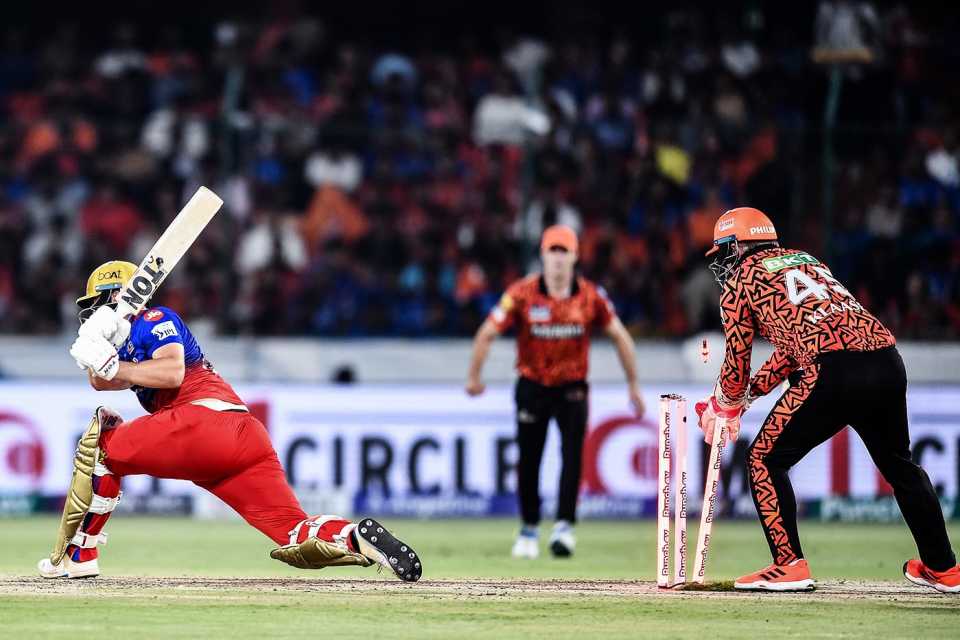 Will Jacks is bowled, Sunrisers Hyderabad vs Royal Challengers Bengaluru, IPL 2024, Hyderabad, April 25, 2024