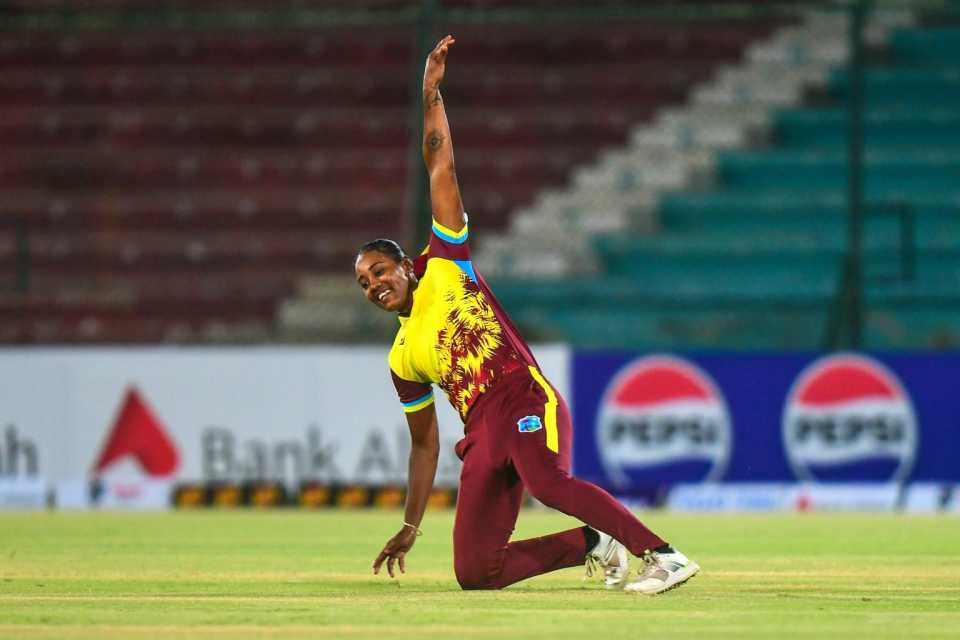 Chinelle Henry took the early wicket of Sidra Ameen