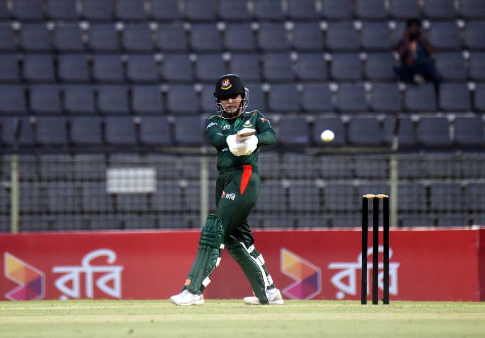 Nigar Sultana scored 51 off 48 but did not get support from the other end, Bangladesh vs India, 1st women's T20I. Sylhet, April 28, 2024