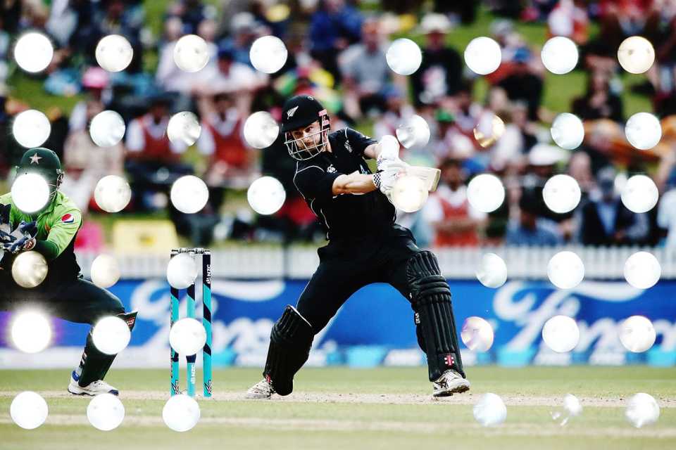 A multiple-exposure view of Kane Williamson batting