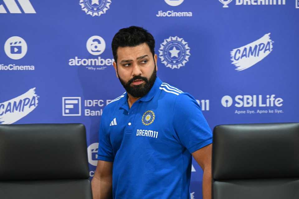 Rohit Sharma attends a press conference