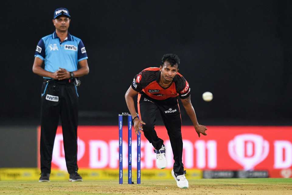T Natarajan bowls, Gujarat Titans vs Sunrisers Hyderabad, IPL 2023, Ahmedabad, May 15, 2023