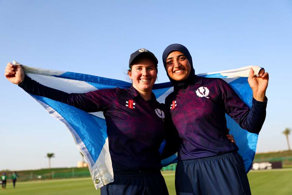 Spin twins Katherine Fraser and Abtaha Maqsood celebrate Scotland's qualification