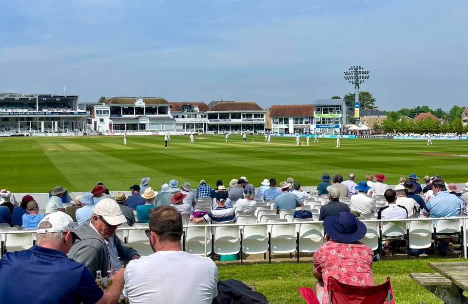 Kent supporters bask in the sunshine at Canterbury, Kent vs Worcestershire, County Championship, Division One, May 10, 2024