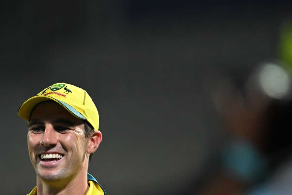 Pat Cummins smiles, Australia vs South Africa, ICC men's World Cup 2023, 2nd semi-final, Kolkata, November 16, 2023