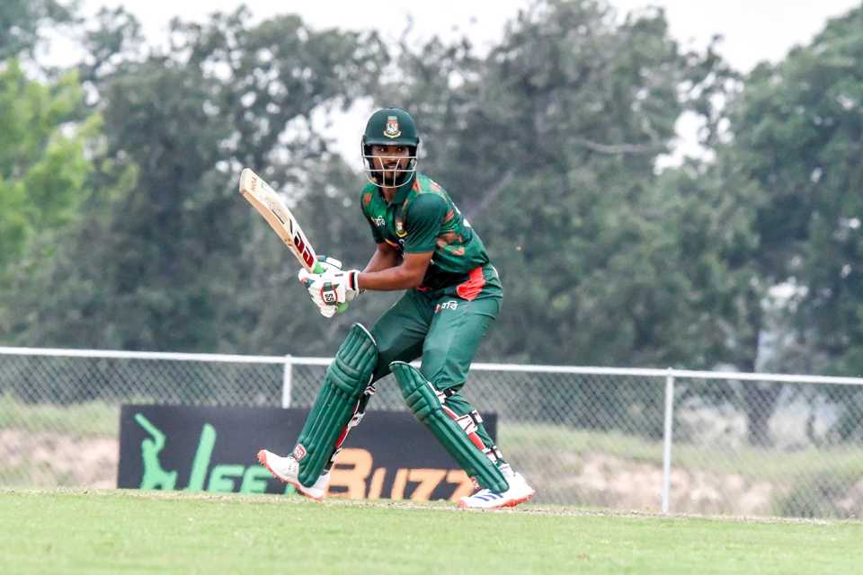 Najmul Hossain Shanto was Bangladesh's top-scorer with 36, 2nd T20I, Prairie View, May 23, 2024