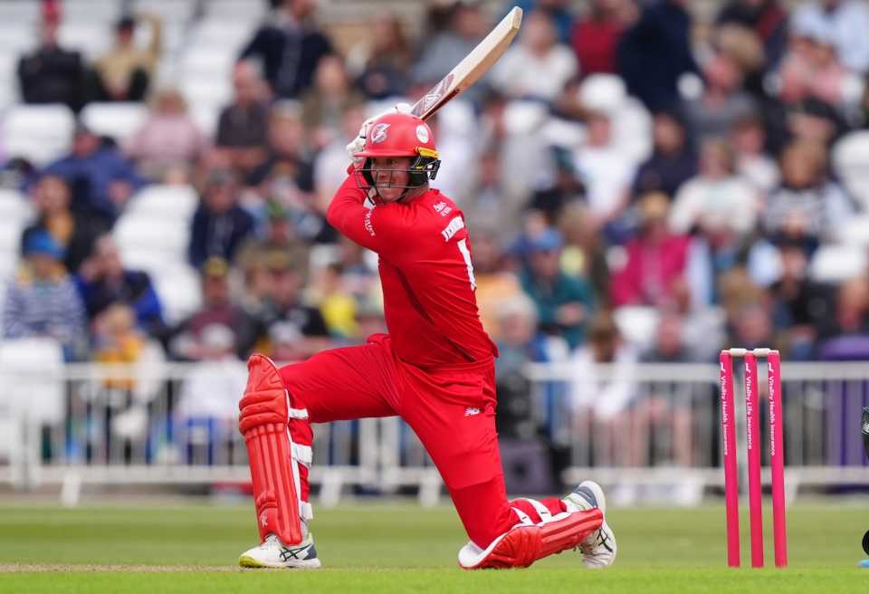 Keaton Jennings goes for the reverse sweep, Nottinghamshire vs Lancashire, Vitality Blast, June 9, 2024
