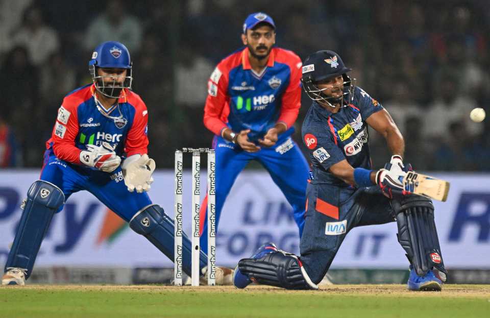 Nicholas Pooran reverse-sweeps, Delhi Capitals vs Lucknow Super Giants, IPL 2024, Delhi, May 14, 2024