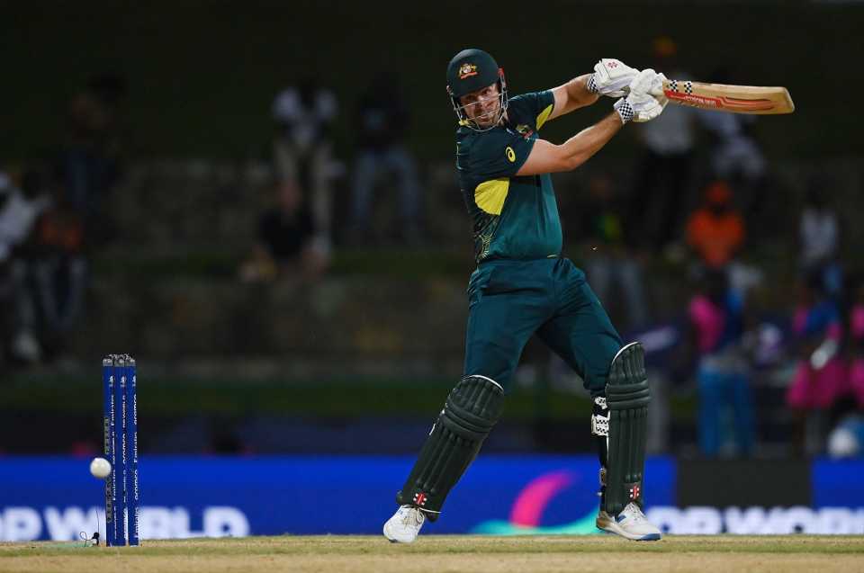 Mitchell Marsh hastened the end with a few lusty blows, Australia vs Namibia, T20 World Cup 2024, North Sound, June 11, 2024