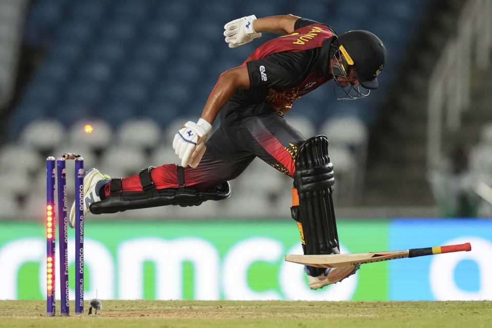 Papua New Guinea lost four wickets, including Norman Vanua, to run-out, Afghanistan vs PNG, T20 World Cup 2024, Tarouba, June 13, 2024