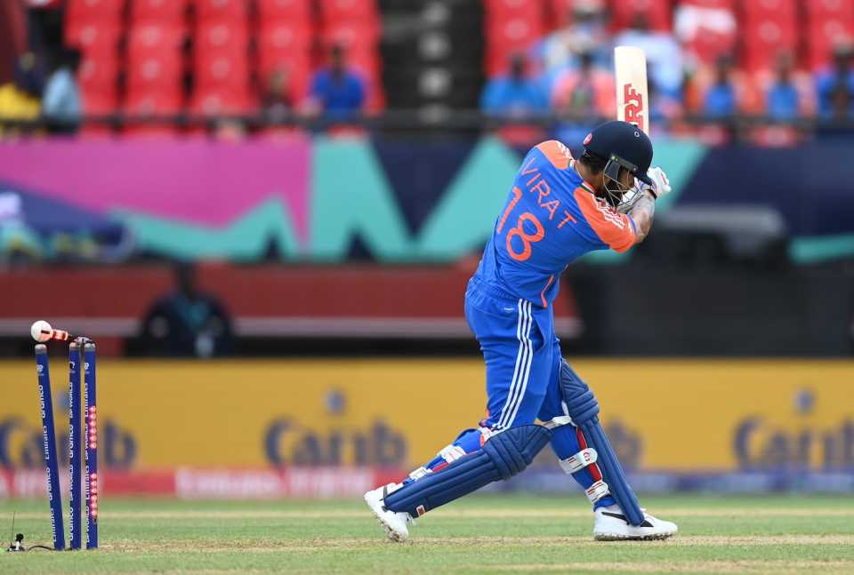 Virat Kohli's poor run at the World Cup continued, England vs India, T20 World Cup semi-final, Providence, Guyana, June 27, 2024