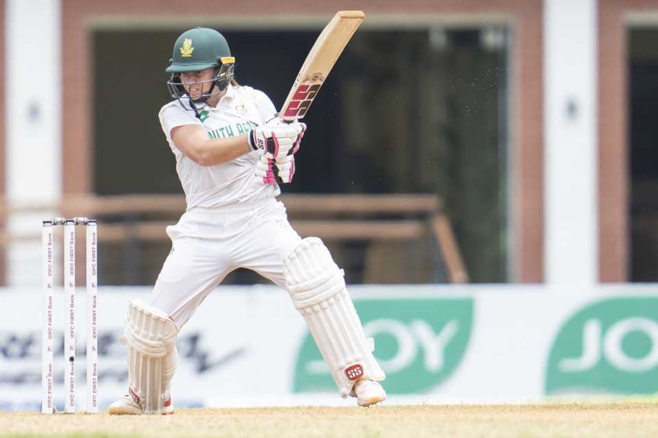 Nadine de Klerk held one end up during a fighting innings, India vs South Africa, Only women's Test, 4th day, Chennai, July 1, 2024