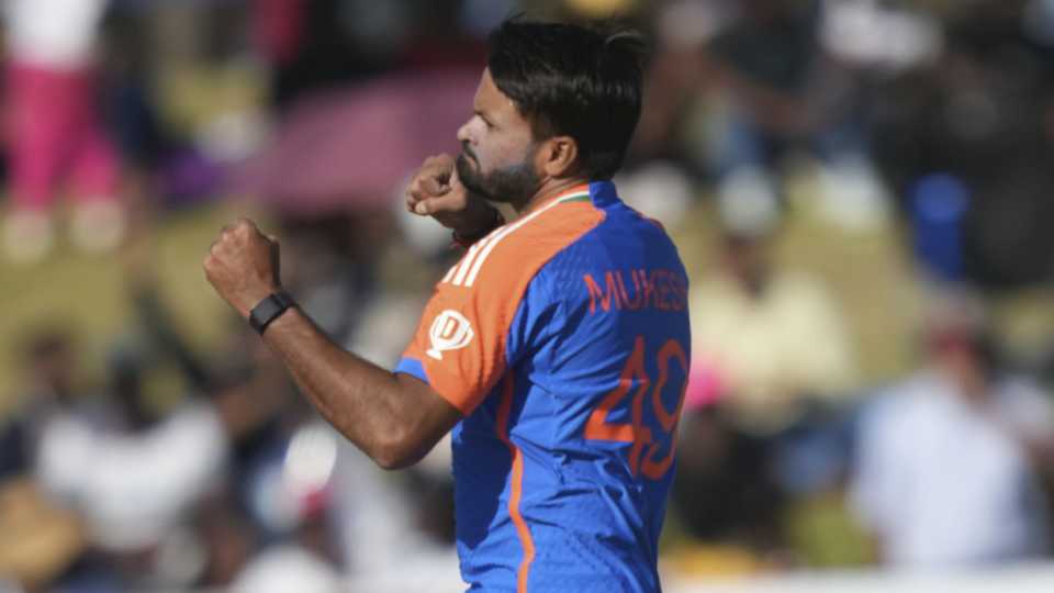 Mukesh Kumar finished with a career-best 4 for 22, Zimbabwe vs India, 5th Men's T20I, Harare, July 14, 2024