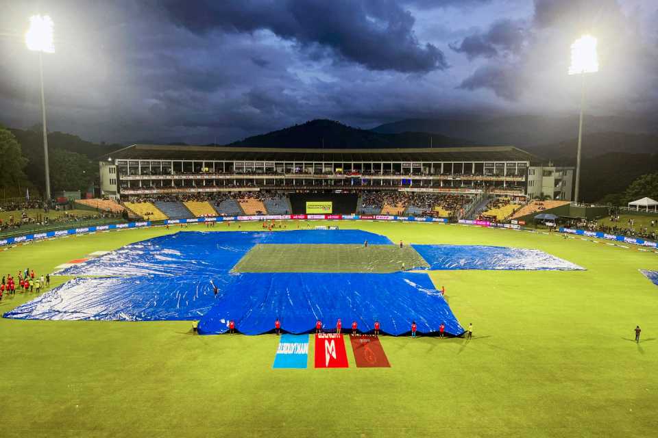 A drizzly evening pushed the game start time by 45 minutes, Sri Lanka vs India, 2nd T20I, Pallekele, July 28, 2024