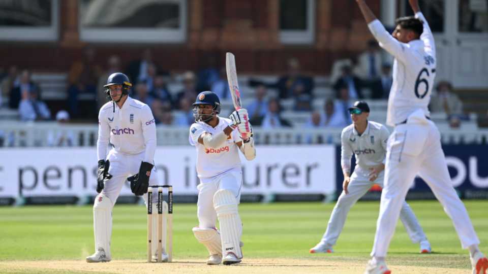 Dinesh Chandimal hits on the up in his energetic innings, England vs Sri Lanka, 2nd Test, Lord's, 4th day, September 1, 2024
