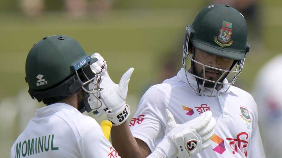 Mominul Haque and Najmul Hossain Shanto brought up a 50-run stand, Pakistan vs Bangladesh, 2nd Test, Rawalpindi, 5th day, September 3, 2024