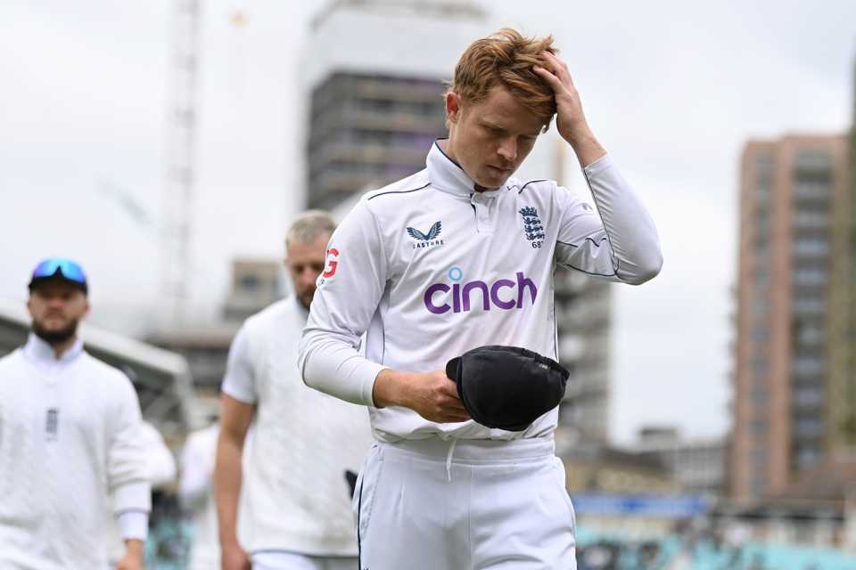 England captain Ollie Pope wears a dejected look, England vs Sri Lanka, 3rd Men‍‍`s Test, The Oval, London, 4th day, September 9, 2024