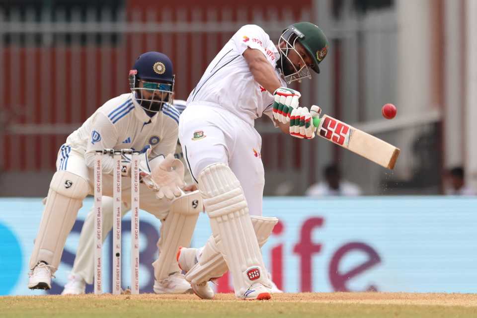Najmul Hossain Shanto took on R Ashwin, India vs Bangladesh, 1st Test, 3rd day, Chennai, September 21, 2024
