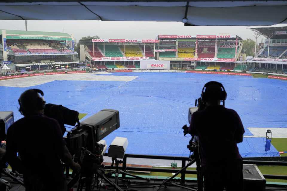The opening session of day two was washed out, India vs Bangladesh, 2nd Test, 2nd day, Kanpur, September 28, 2024