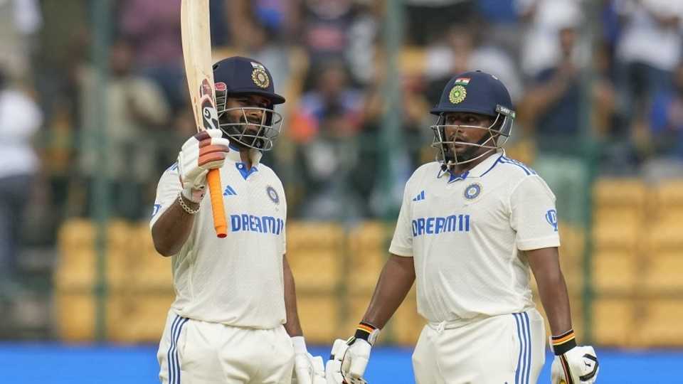 Rishabh Pant brought up his half-century off just 55 balls, India vs New Zealand, 1st Test, Bengaluru, 4th day, October 19, 2024