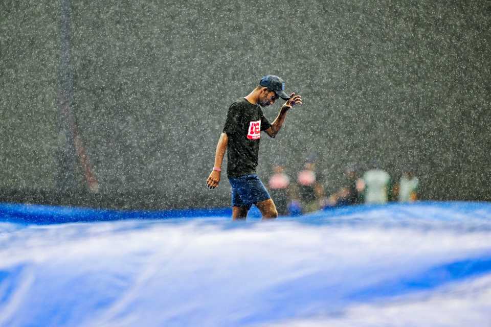 The groundskeeping staff did a terrific job braving the rain, Sri Lanka vs West Indies, third ODI, Pallekele, October 26, 2024
