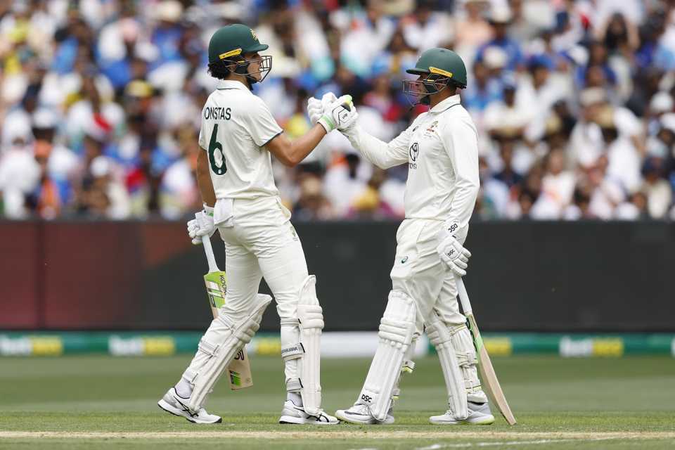 Sam Konstas and Usman Khawaja shared a solid stand, Australia vs India, 4th Test, Day 1, Melbourne, ICC World Test Championship, December 26, 2024