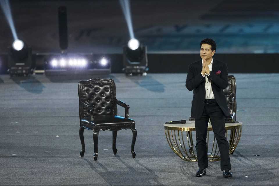 Sachin Tendulkar at the 50th anniversary celebrations of the Wankhede Stadium, Mumbai, January 19, 2025