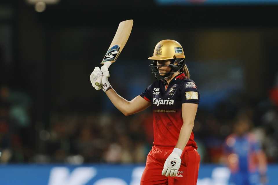 Ellyse Perry top-scored for RCB with 81, Royal Challengers Bengaluru vs Mumbai Indians, WPL, Bengaluru, February 21, 2025