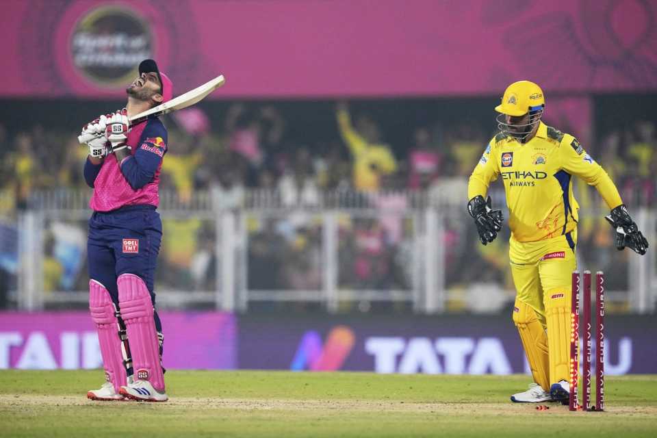 Nitish Rana was stumped for 81 off 36 balls, Rajasthan Royals vs Chennai Super Kings, IPL 2025, Guwahati, March 30, 2025