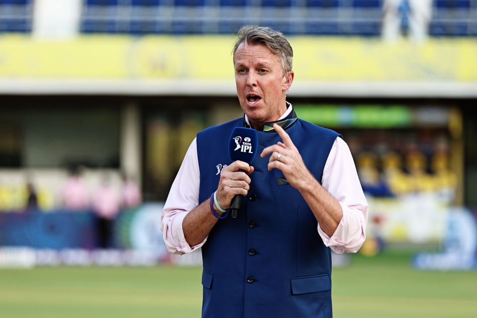 Graeme Swann commentates at the 2025 IPL, Chennai Super Kings vs Punjab Kings, IPL 2025, Chennai, April 30, 2025