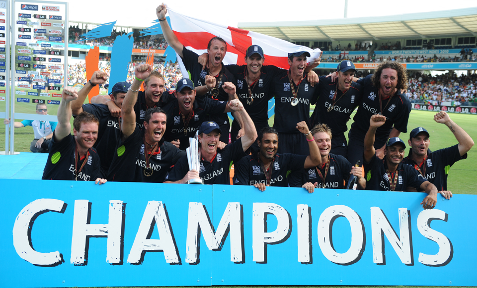 England celebrate winning the World Twenty20 , England v Australia, ICC World Twenty20 final, Barbados, May 16, 2010