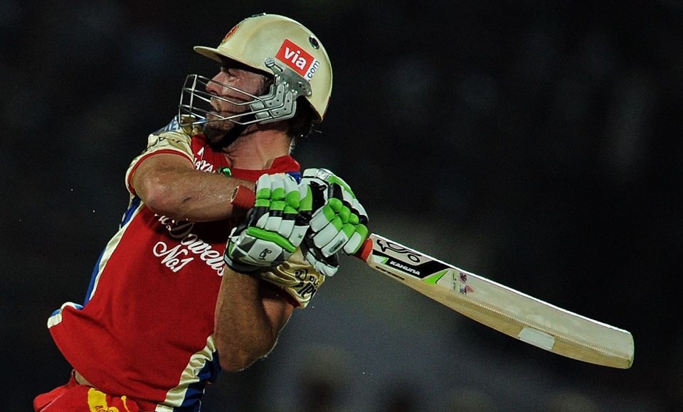 AB de Villiers with the bat, Rajasthan Royals v Royal Challengers Bangalore, IPL, Jaipur, April 23, 2012