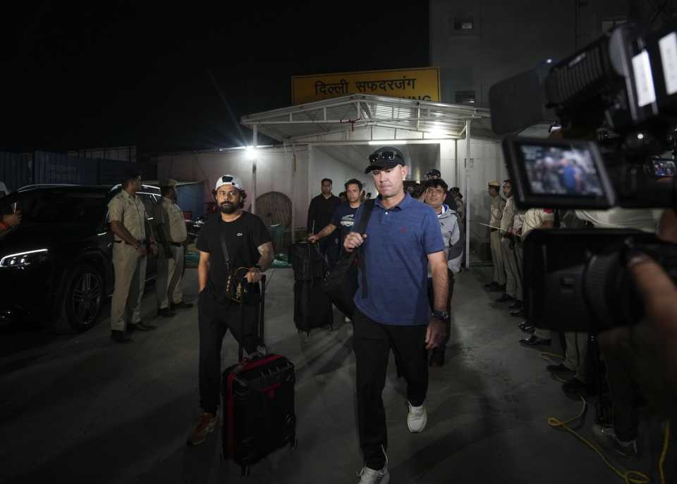 Punjab Kings head coach Ricky Ponting arrives in Delhi after the IPL got suspended, IPL 2025, Delhi, May 9, 2025