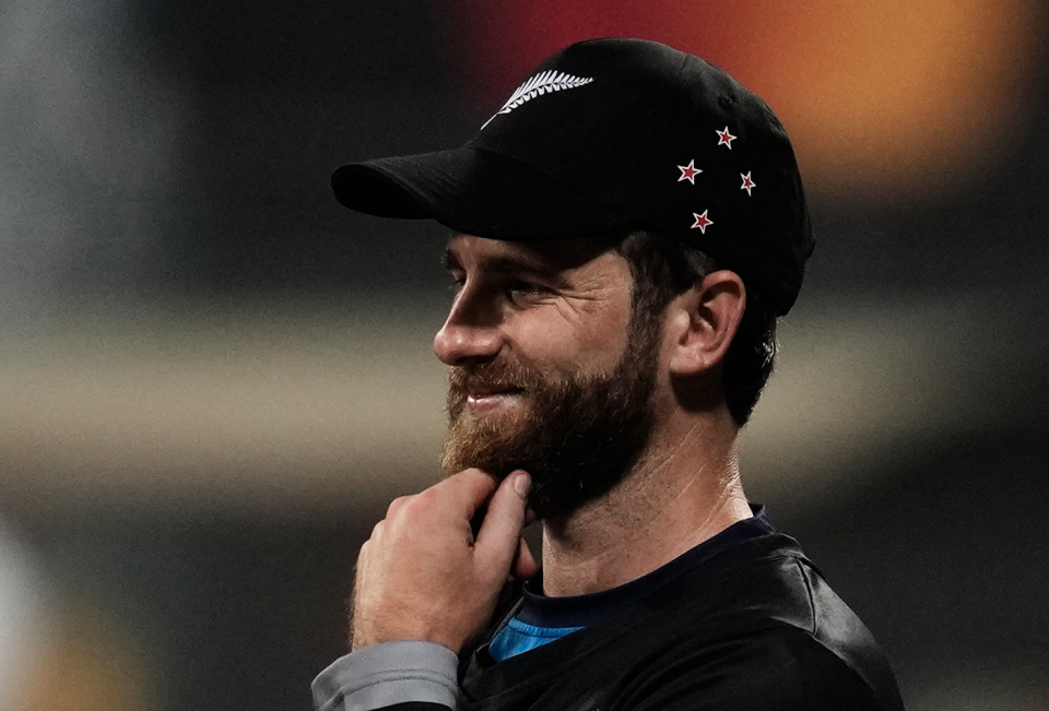 Kane Williamson smiles, India vs New Zealand, ICC Men's World Cup 2023, 1st semi-final, Mumbai, November 15, 2023