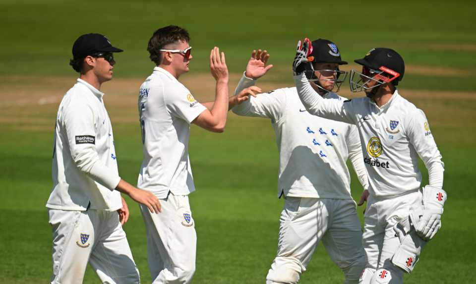 Jack Carson chipped away for Sussex, Somerset vs Sussex, County Championship, Division One, Taunton, May 16, 2025