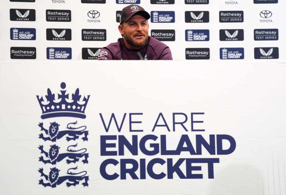 Brendon McCullum gives his first press conference of the English summer, England vs Zimbabwe, Trent Bridge, May 20, 2025