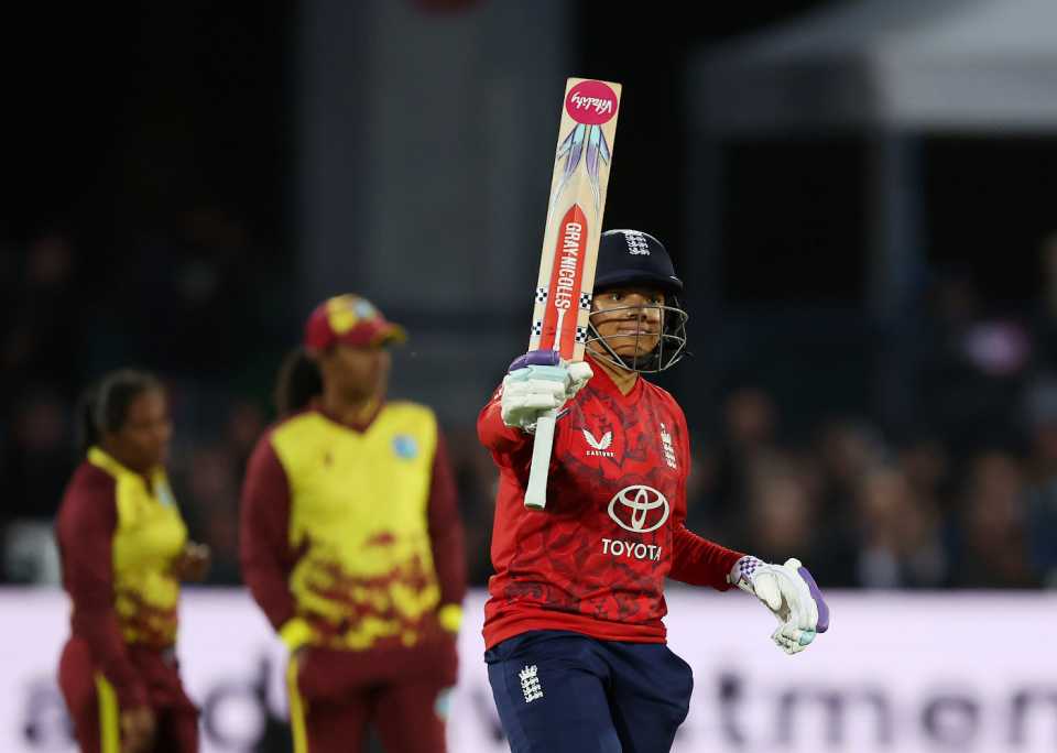 Sophia Dunkley's half-century led England's charge, England vs West Indies, 1st women's T20I, Canterbury, May 21, 2025