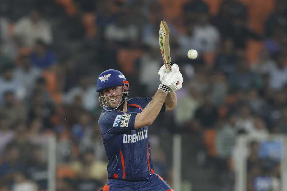 Mitchell Marsh goes over the off side, Gujarat Titans vs Lucknow Super Giants, IPL 2025, Ahmedabad, May 22, 2025