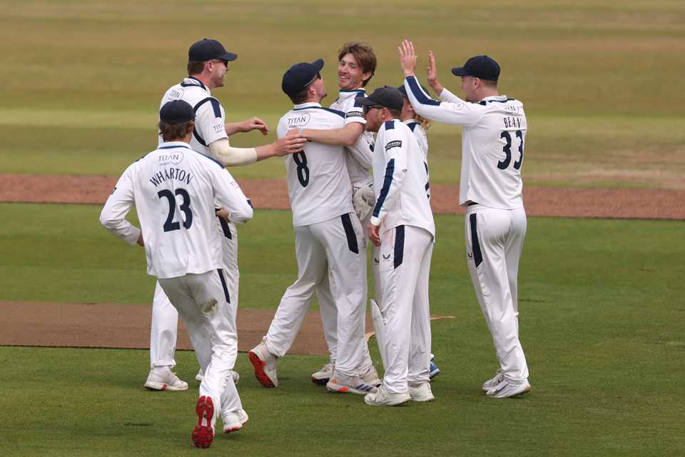 George Hill continued his good form with the ball, Yorkshire vs Nottinghamshire, County Championship, Division One, Headingley, May 23, 2025