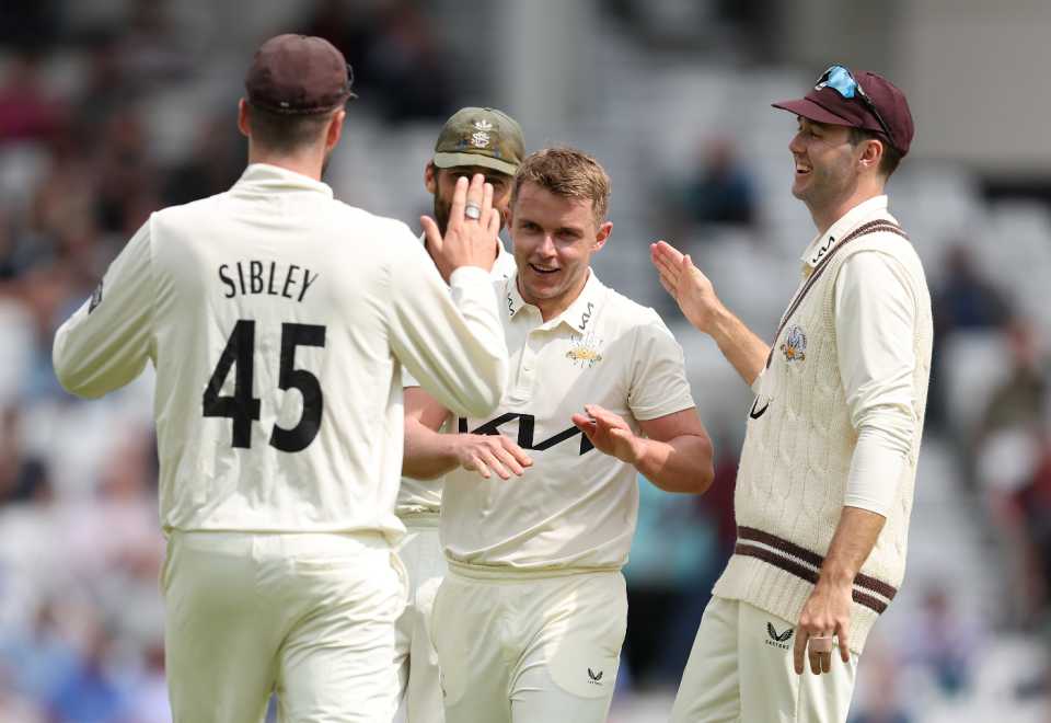 Sam Curran was in the wickets for Surrey, Surrey vs Essex, County Championship, Division One, Kia Oval, May 23, 2025