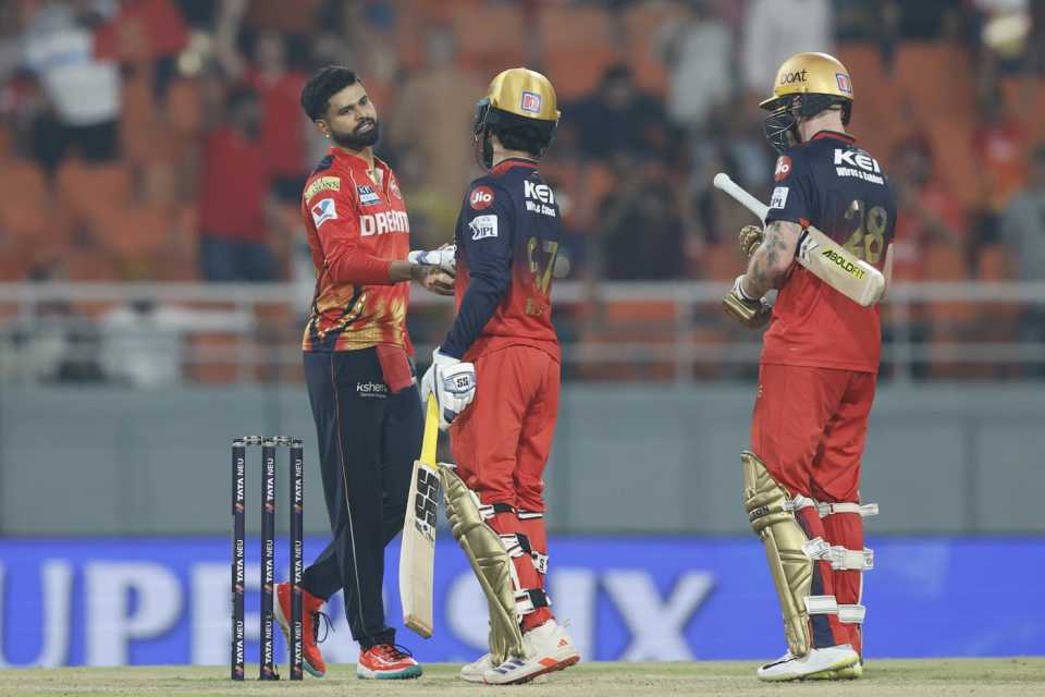 Shreyas Iyer and Rajat Patidar catch up after the game, Punjab Kings vs Royal Challengers Bengaluru, IPL 2025, Qualifier 1, New Chandigarh, May 29, 2025