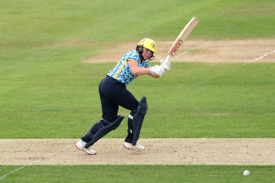 Charis Pavely top-scored with 46 off 34 balls, The Blaze vs Warwickshire, Women's T20 Blast, Trent Bridge, May 30, 2025