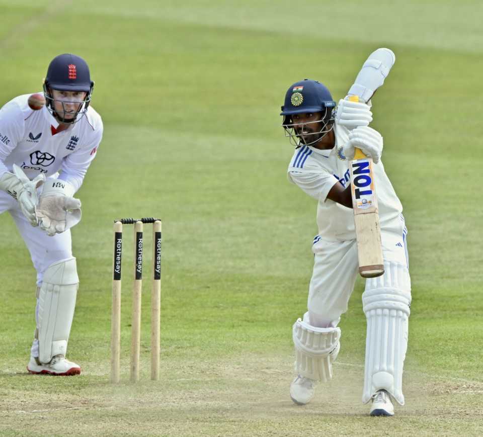 Abhimanyu Easwaran played a stroke-filled innings, England Lions vs India A, 1st unofficial Test, Canterbury, 4th day, June 2, 2025