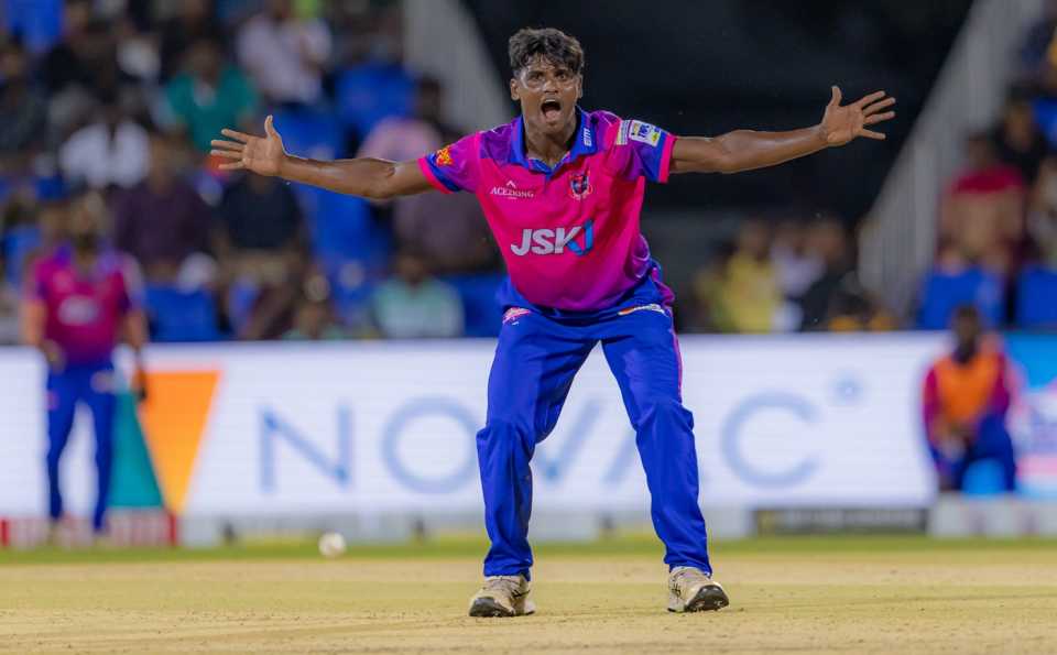 A Esakkimuthu bagged four wickets on TNPL debut, Dindigul Dragons vs IDream Tiruppur Tamizhans, TNPL 2025, Coimbatore, June 8, 2025