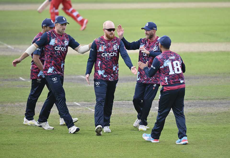 Lloyd Pope helped close out victory for the visitors, Lancashire vs Northamptonshire, Men's T20 Blast, Old Trafford, June 8, 2025