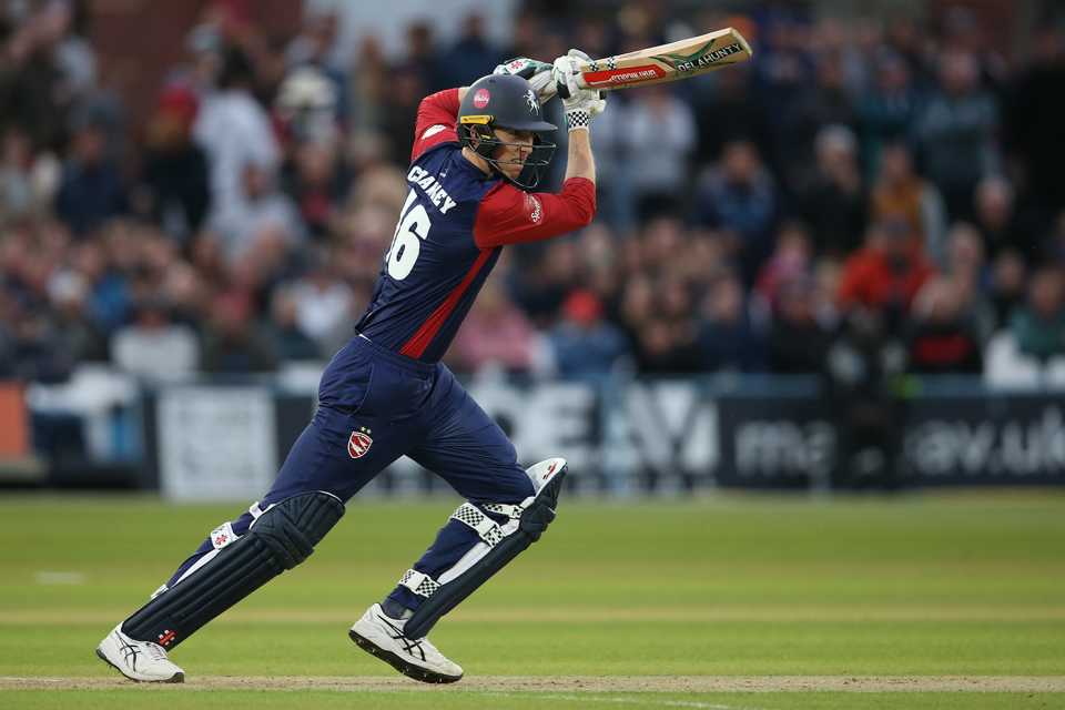 Zak Crawley punches a drive, Kent vs Surrey, Canterbury, South Group, Men's Vitality Blast, June 6, 2025