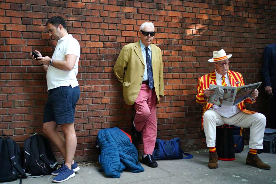 MCC members queue up outside the Grace Gates, Australia vs South Africa, World Test Championship final, 3rd day, Lord's, June 13, 2025