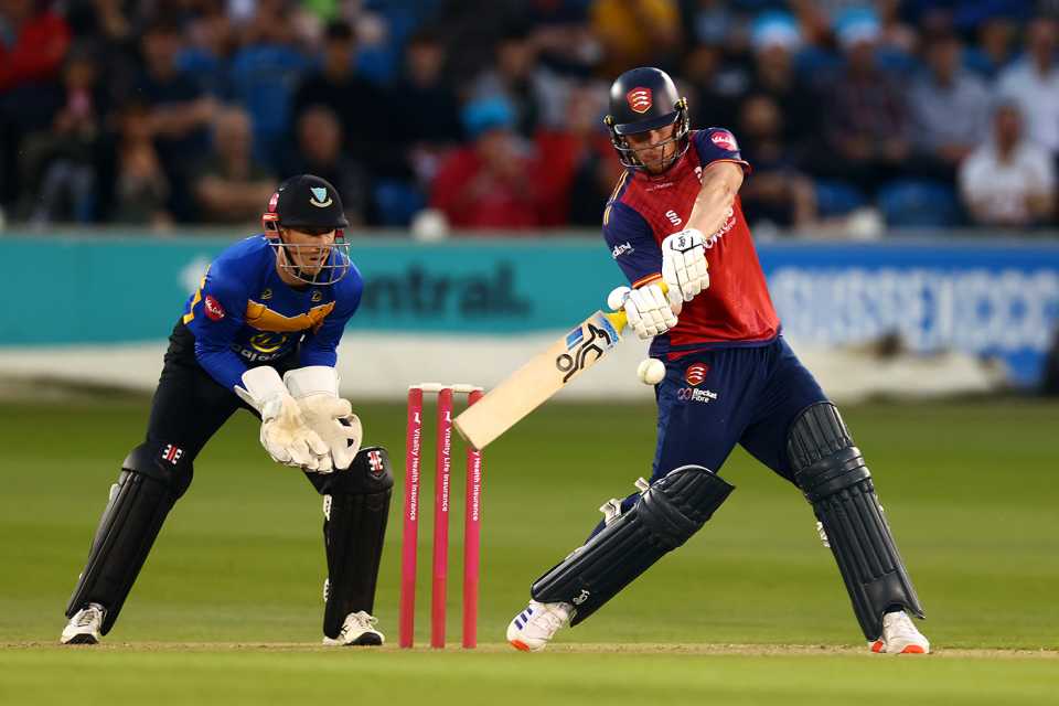 Jordan Cox rampaged to 82 off 47 balls, Sussex vs Essex, Men's T20 Blast, Hove, June 13, 2025
