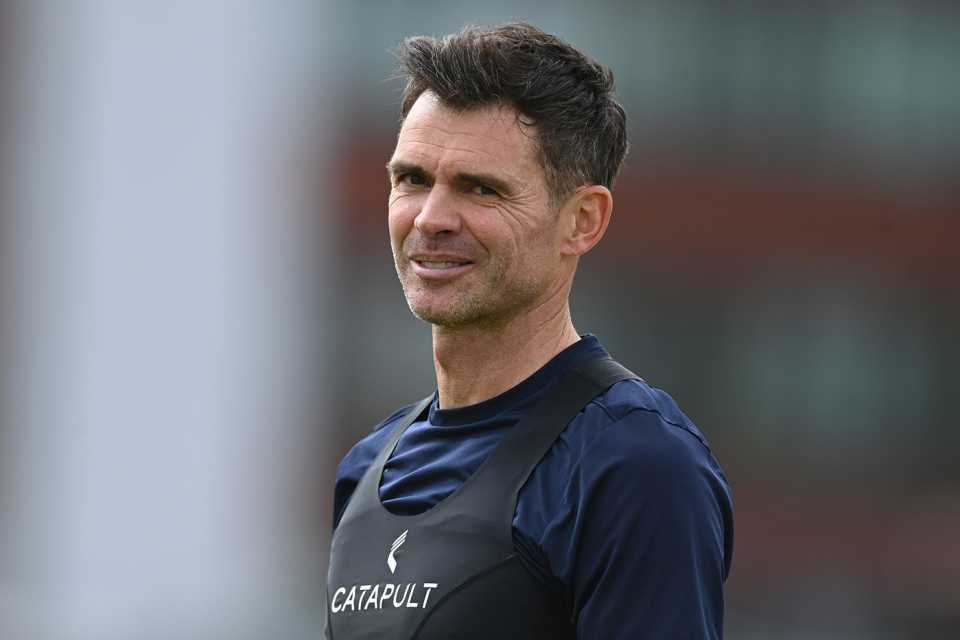 James Anderson warms up before the game, Lancashire vs Nottinghamshire, Men's T20 Blast, Old Trafford, May 31, 2025