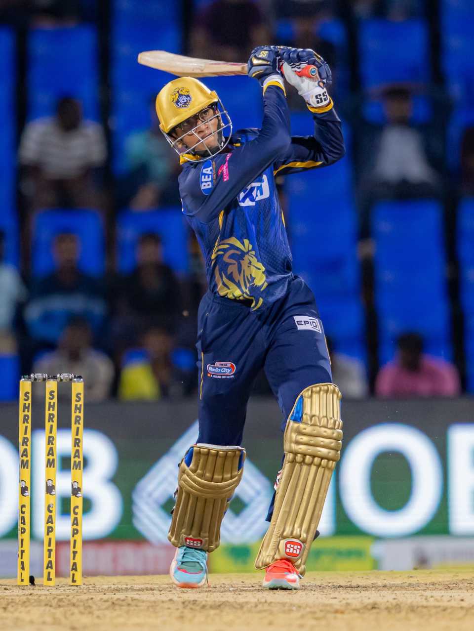 C Andre Siddarth in action for Lyca Kovai Kings, Lyca Kovai Kings vs Trichy Grand Cholas, TNPL 2025, Salem, June 18, 2025